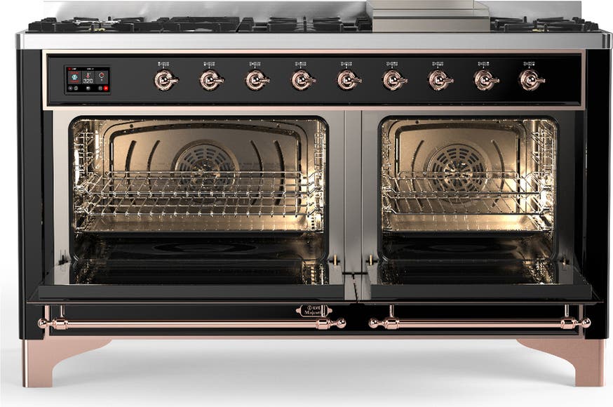Ilve UM60FQNR3BKP Glossy Black With Copper Trim, Natural Gas