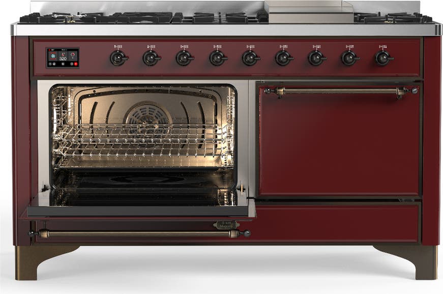 Ilve UM60FQNR3BUBLP Burgundy With Burnished Trim, Liquid Propane