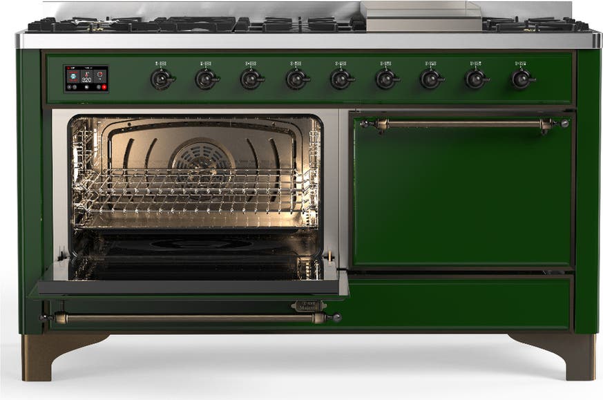 Ilve UM60FQNR3EGB Emerald Green With Burnished Trim, Natural Gas