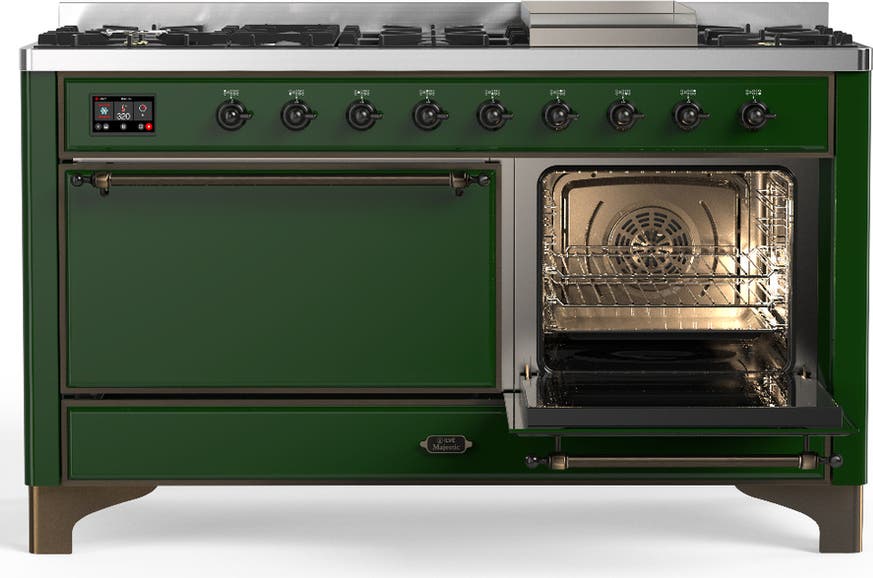 Ilve UM60FQNR3EGB Emerald Green With Burnished Trim, Natural Gas