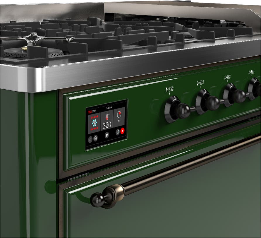 Ilve UM60FQNR3EGBLP Emerald Green With Burnished Trim, Liquid Propane