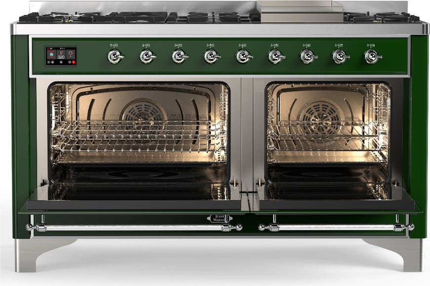 Ilve UM60FQNR3EGCLP Emerald Green With Chrome Trim, Liquid Propane