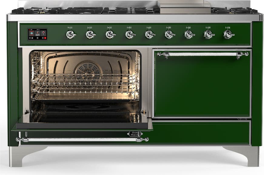 Ilve UM60FQNR3EGCLP Emerald Green With Chrome Trim, Liquid Propane