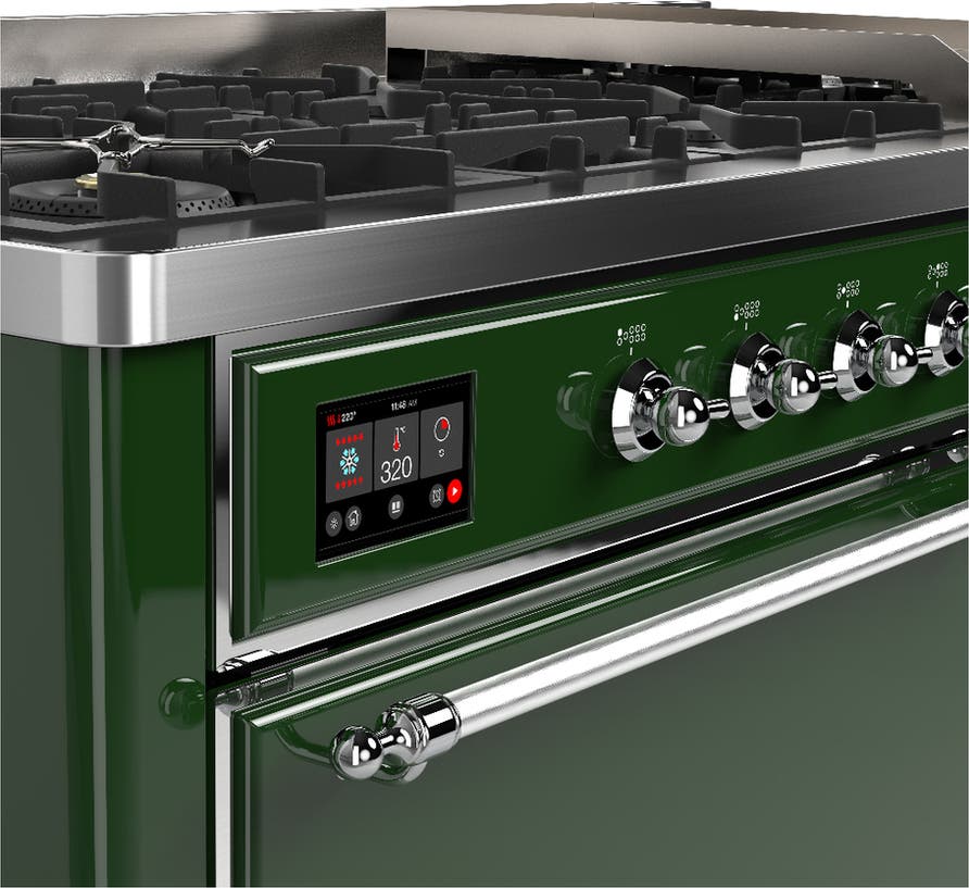 Ilve UM60FQNR3EGCLP Emerald Green With Chrome Trim, Liquid Propane