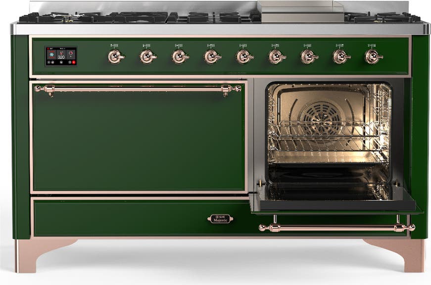 Ilve UM60FQNR3EGPLP Emerald Green With Copper Trim, Liquid Propane