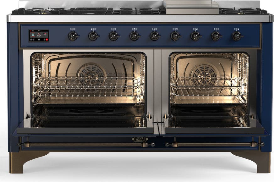 Ilve UM60FQNR3MBB Midnight Blue With Burnished Trim, Natural Gas