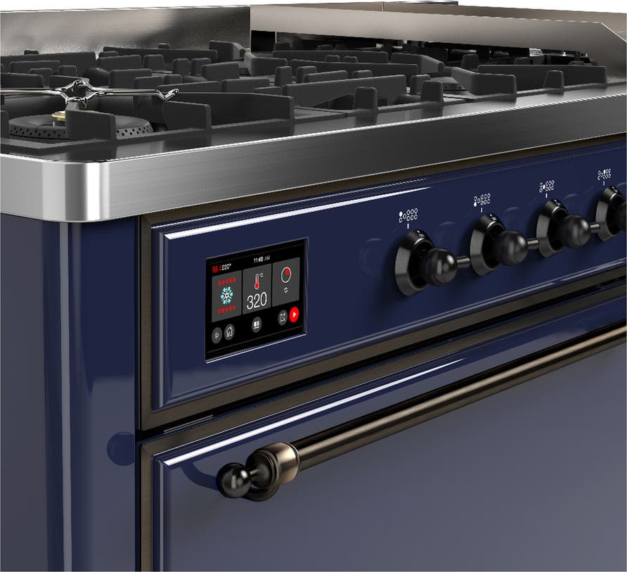 Ilve UM60FQNR3MBB Midnight Blue With Burnished Trim, Natural Gas