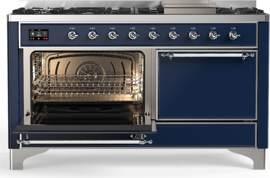 Ilve UM60FQNR3MBC Midnight Blue With Chrome Trim, Natural Gas