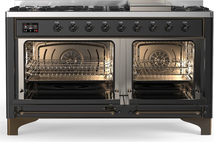 Ilve UM60FQNR3MGBLP Matte Graphite With Burnished Trim, Liquid Propane