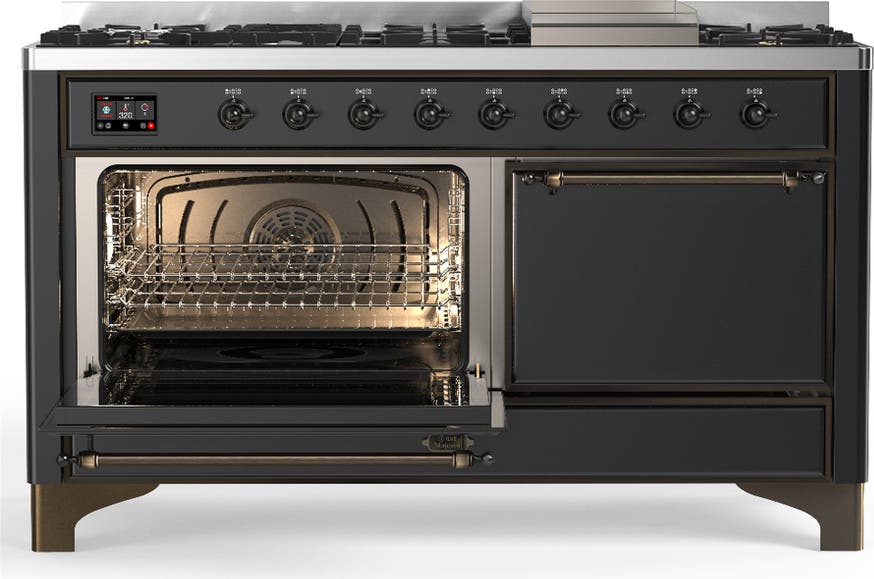 Ilve UM60FQNR3MGBLP Matte Graphite With Burnished Trim, Liquid Propane