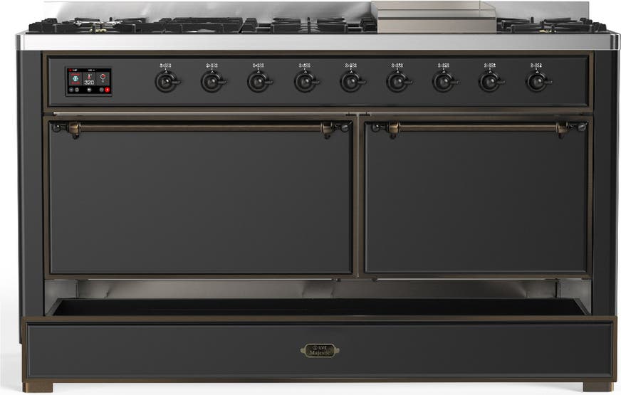 Ilve UM60FQNR3MGBLP Matte Graphite With Burnished Trim, Liquid Propane