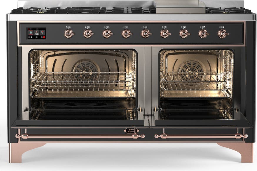 Ilve UM60FQNR3MGPLP Matte Graphite With Copper Trim, Liquid Propane