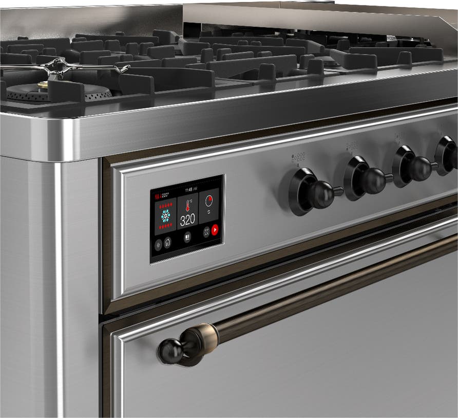 Ilve UM60FQNR3SSB Stainless Steel With Burnished Trim, Natural Gas