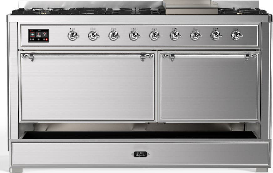 Ilve UM60FQNR3SSCLP Stainless Steel With Chrome Trim, Liquid Propane