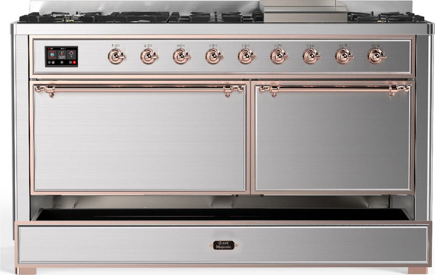 Ilve UM60FQNR3SSPLP Stainless Steel With Copper Trim, Liquid Propane
