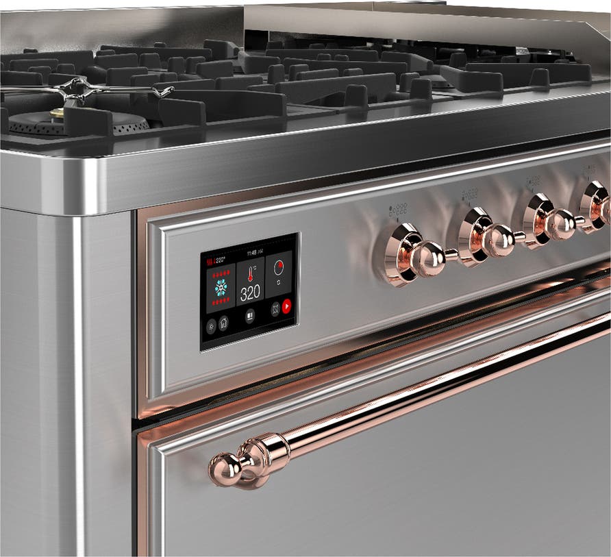 Ilve UM60FQNR3SSPLP Stainless Steel With Copper Trim, Liquid Propane