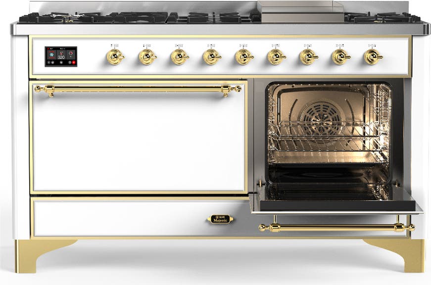 Ilve UM60FQNR3WHG White With Brass Trim, Natural Gas