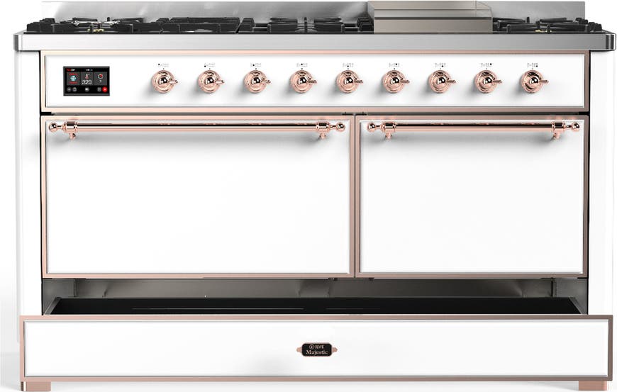 Ilve UM60FQNR3WHP White With Copper Trim, Natural Gas