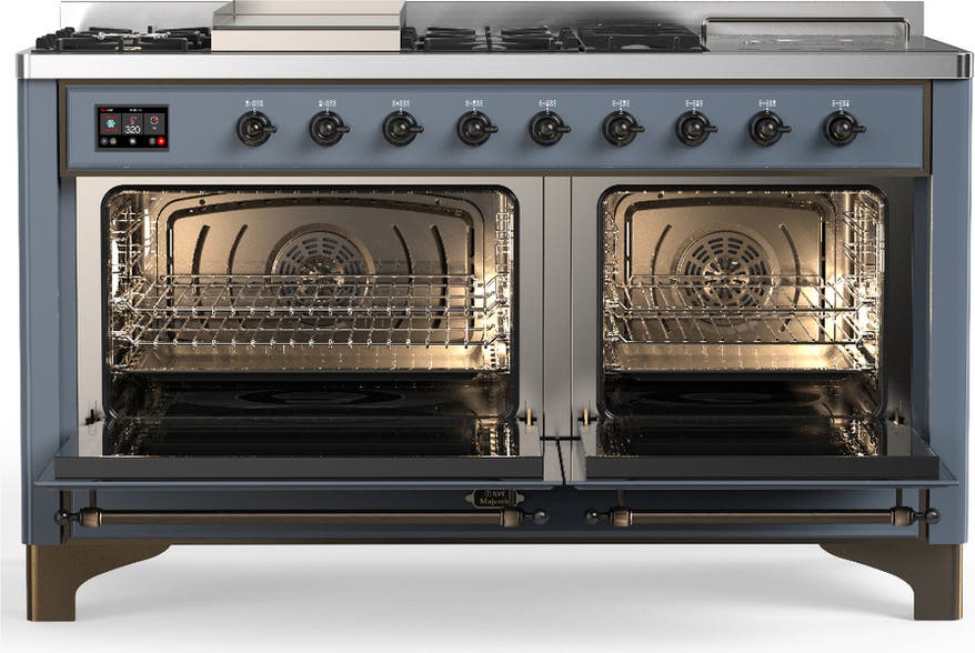Ilve UM60FSNR3BGBLP Blue Grey Burnished Trim, Liquid Propane