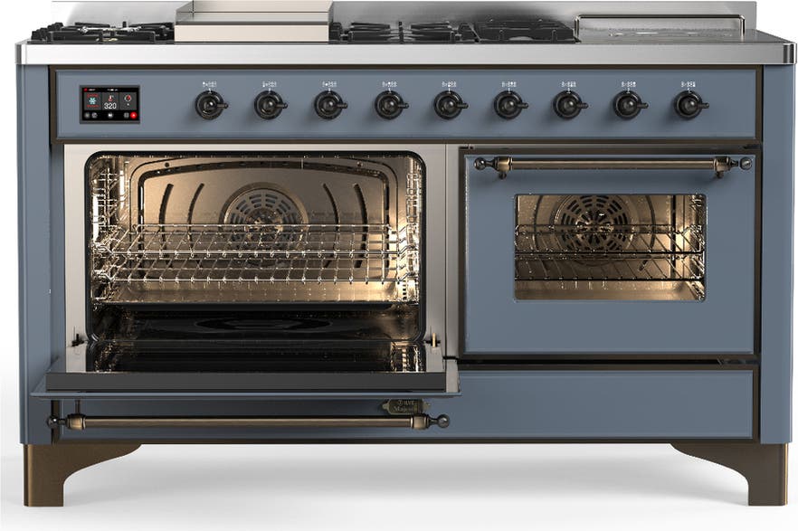 Ilve UM60FSNR3BGBLP Blue Grey Burnished Trim, Liquid Propane