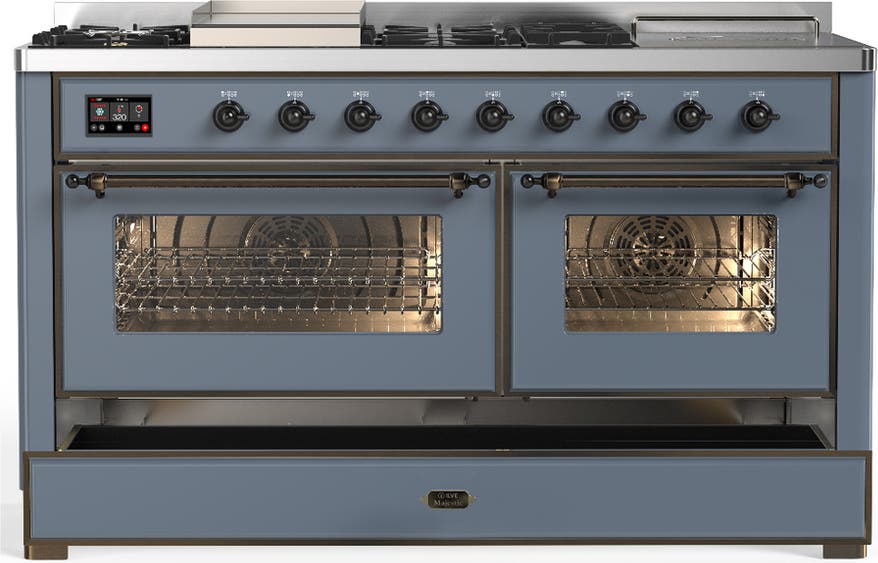 Ilve UM60FSNR3BGBLP Blue Grey Burnished Trim, Liquid Propane