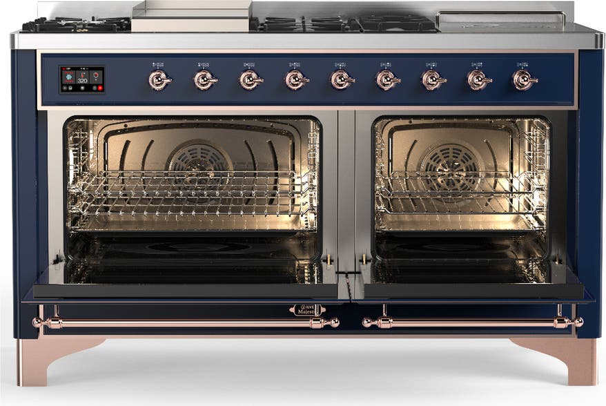 Ilve UM60FSNR3MBPLP Matte Blue Copper Trim, Liquid Propane
