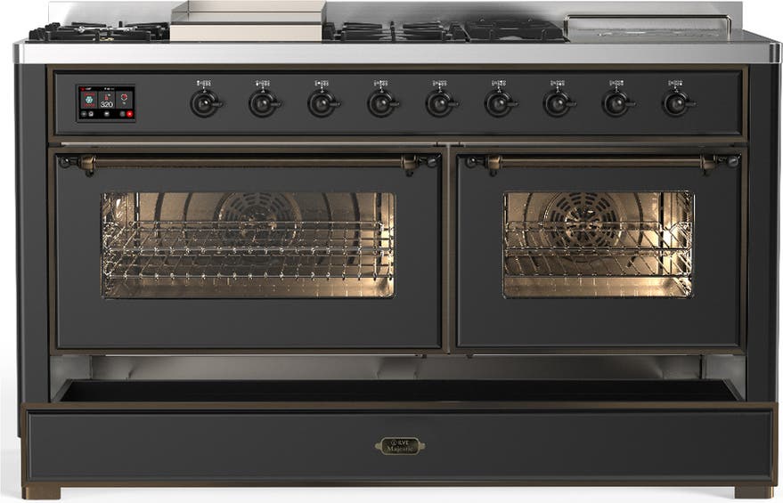 Ilve UM60FSNR3MGBLP Matte Graphite Burnished Trim, Liquid Propane