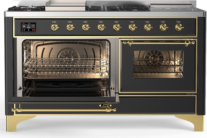 Ilve UM60FSNR3MGGLP Matte Graphite Brass Trim, Liquid Propane