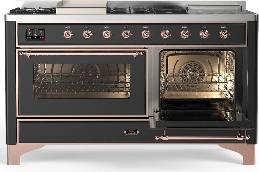 Ilve UM60FSNR3MGPLP Matte Graphite Copper Trim, Liquid Propane