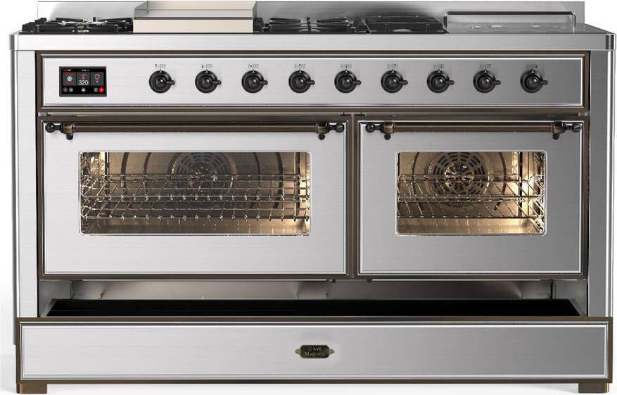 Ilve UM60FSNR3SSBLP Stainless Steel Burnished Trim, Liquid Propane