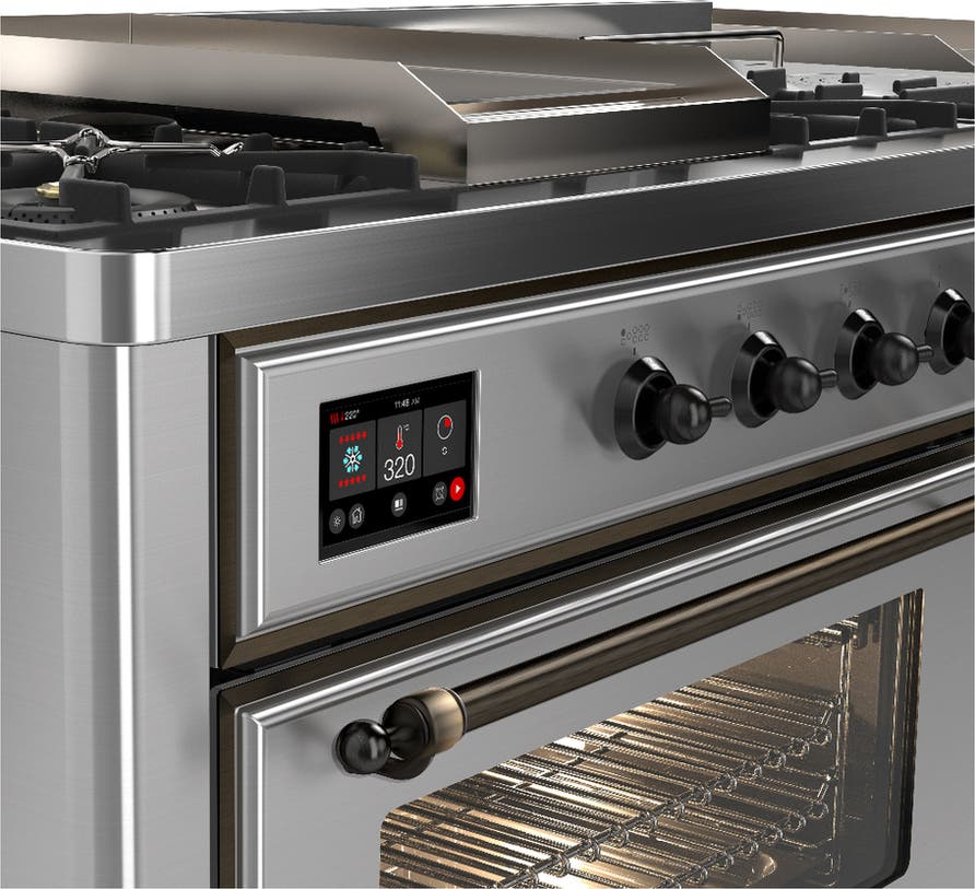 Ilve UM60FSNR3SSBLP Stainless Steel Burnished Trim, Liquid Propane