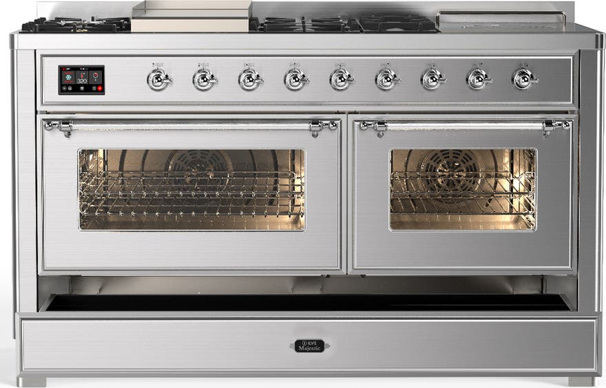 Ilve UM60FSNR3SSCLP Stainless Steel Chrome Trim, Liquid Propane