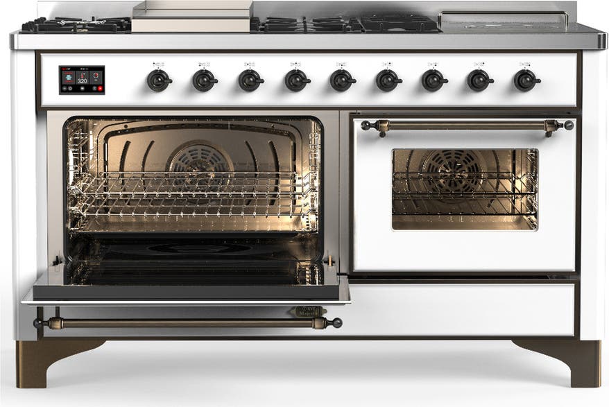 Ilve UM60FSNR3WHBLP White Burnished Trim, Liquid Propane
