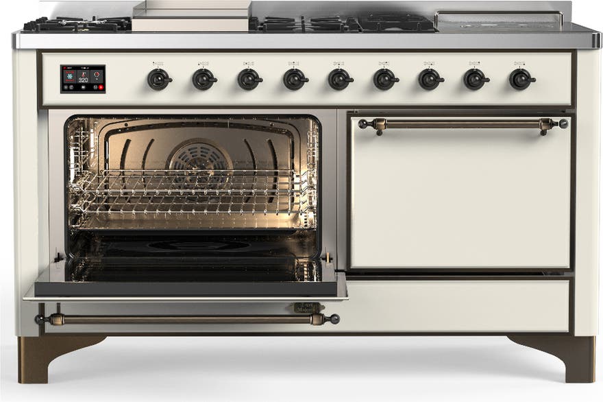 Ilve UM60FSQNR3AWB Antique White With Burnished Trim, Natural Gas