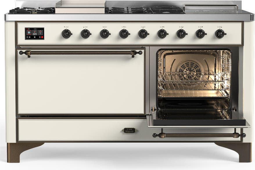 Ilve UM60FSQNR3AWB Antique White With Burnished Trim, Natural Gas