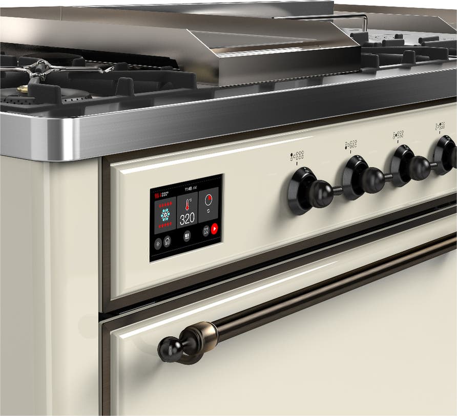 Ilve UM60FSQNR3AWB Antique White With Burnished Trim, Natural Gas