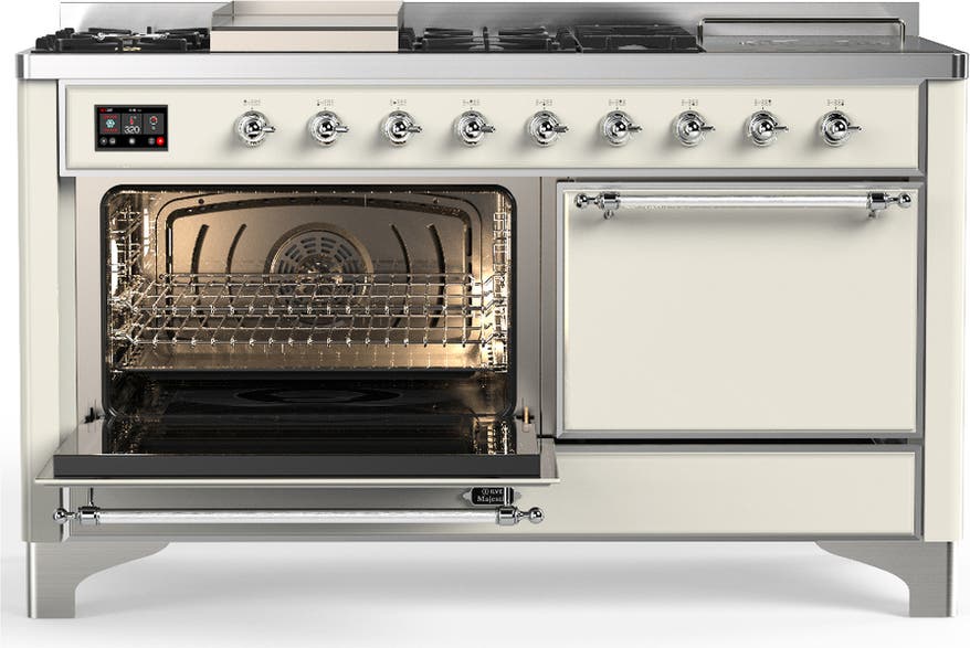 Ilve UM60FSQNR3AWCLP Antique White With Chrome Trim, Liquid Propane