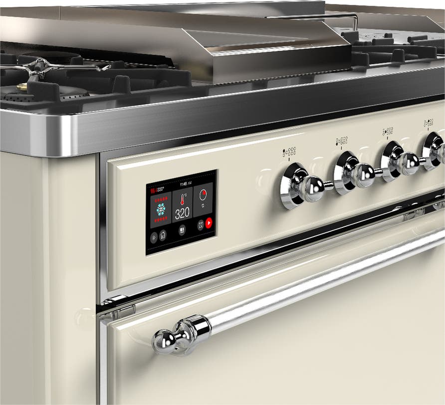 Ilve UM60FSQNR3AWCLP Antique White With Chrome Trim, Liquid Propane