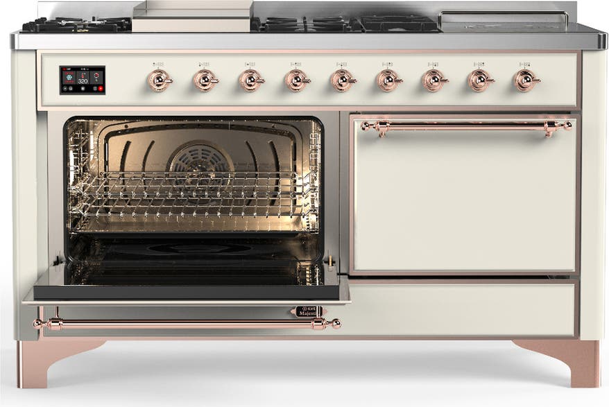 Ilve UM60FSQNR3AWPLP Antique White With Copper Trim, Liquid Propane