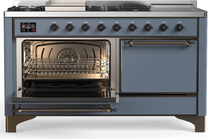 Ilve UM60FSQNR3BGBLP Blue Grey With Burnished Trim, Liquid Propane