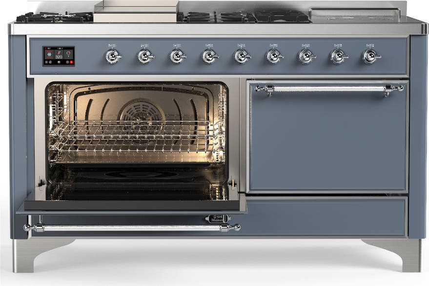 Ilve UM60FSQNR3BGCLP Blue Grey With Chrome Trim, Liquid Propane