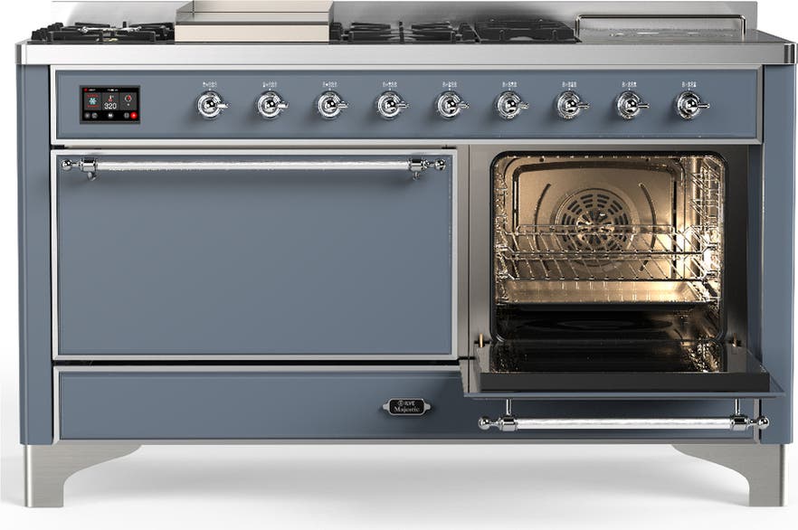 Ilve UM60FSQNR3BGCLP Blue Grey With Chrome Trim, Liquid Propane