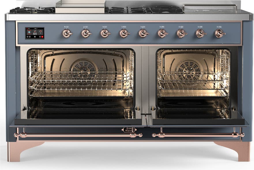 Ilve UM60FSQNR3BGPLP Blue Grey With Copper Trim, Liquid Propane