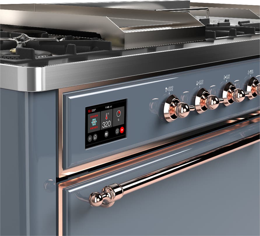 Ilve UM60FSQNR3BGPLP Blue Grey With Copper Trim, Liquid Propane