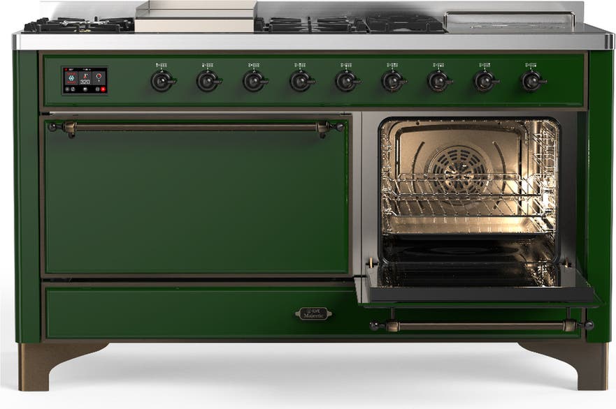 Ilve UM60FSQNR3EGB Emerald Green With Burnished Trim, Natural Gas