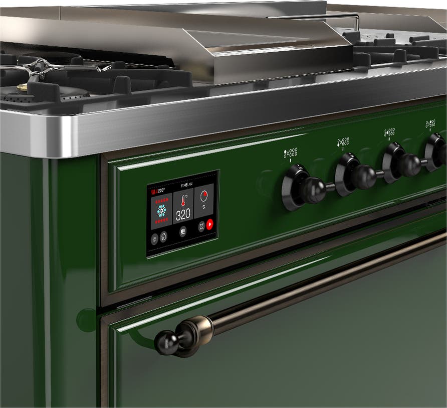 Ilve UM60FSQNR3EGBLP Emerald Green With Burnished Trim, Liquid Propane