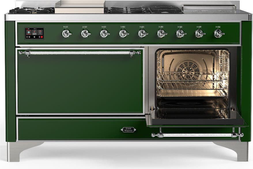 Ilve UM60FSQNR3EGC Emerald Green With Chrome Trim, Natural Gas