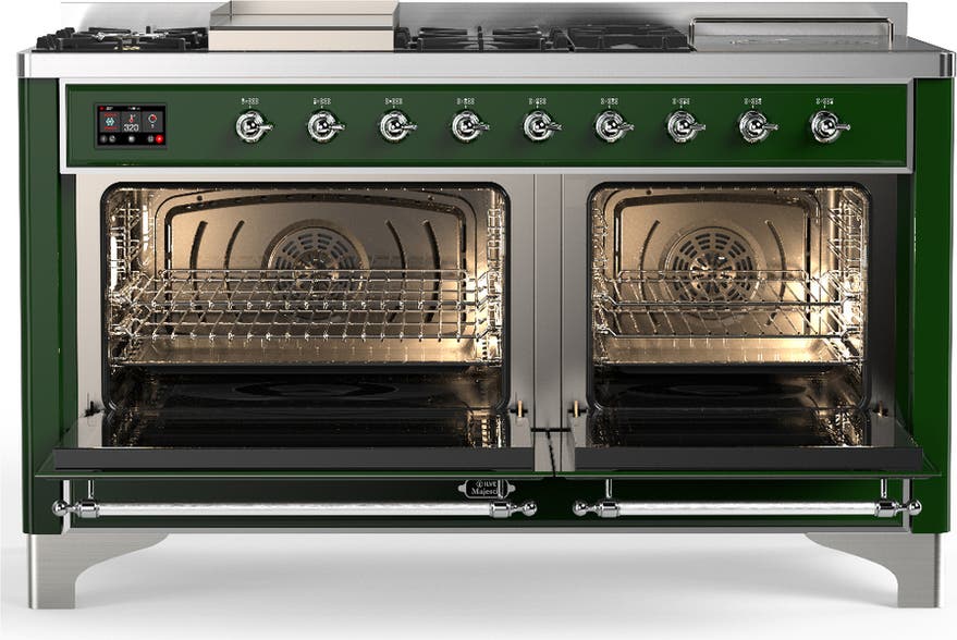 Ilve UM60FSQNR3EGCLP Emerald Green With Chrome Trim, Liquid Propane