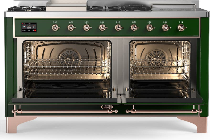 Ilve UM60FSQNR3EGP Emerald Green With Copper Trim, Natural Gas