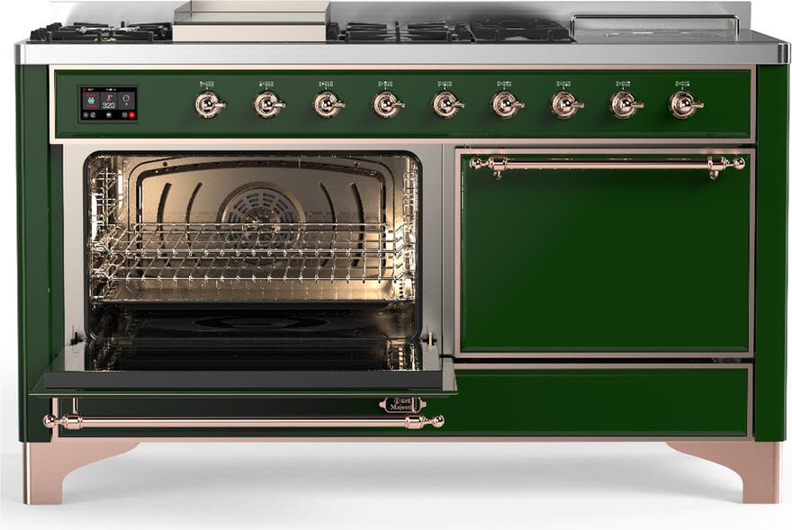 Ilve UM60FSQNR3EGP Emerald Green With Copper Trim, Natural Gas